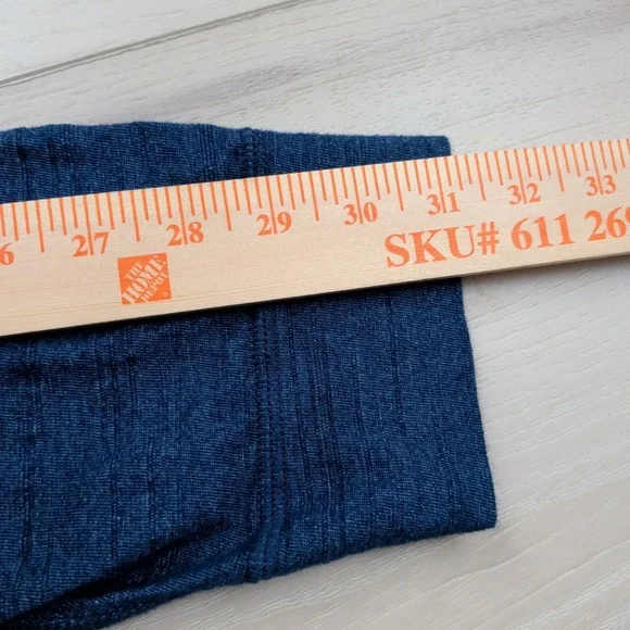 Billy Reid Slub Tuck Henley Shirt Mens XXL Heather Blue Long Sleeve Made in Peru - Picture 9 of 10